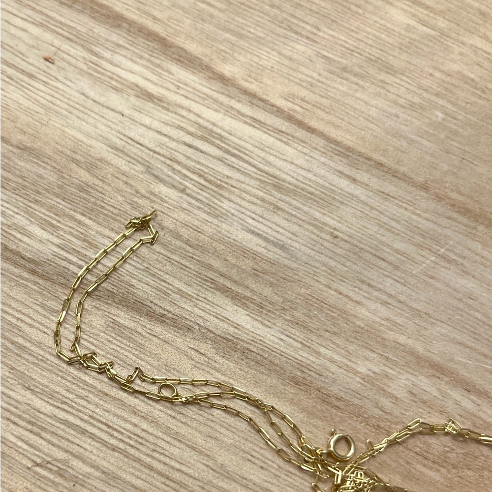 10k Gold Staple Chain Necklace